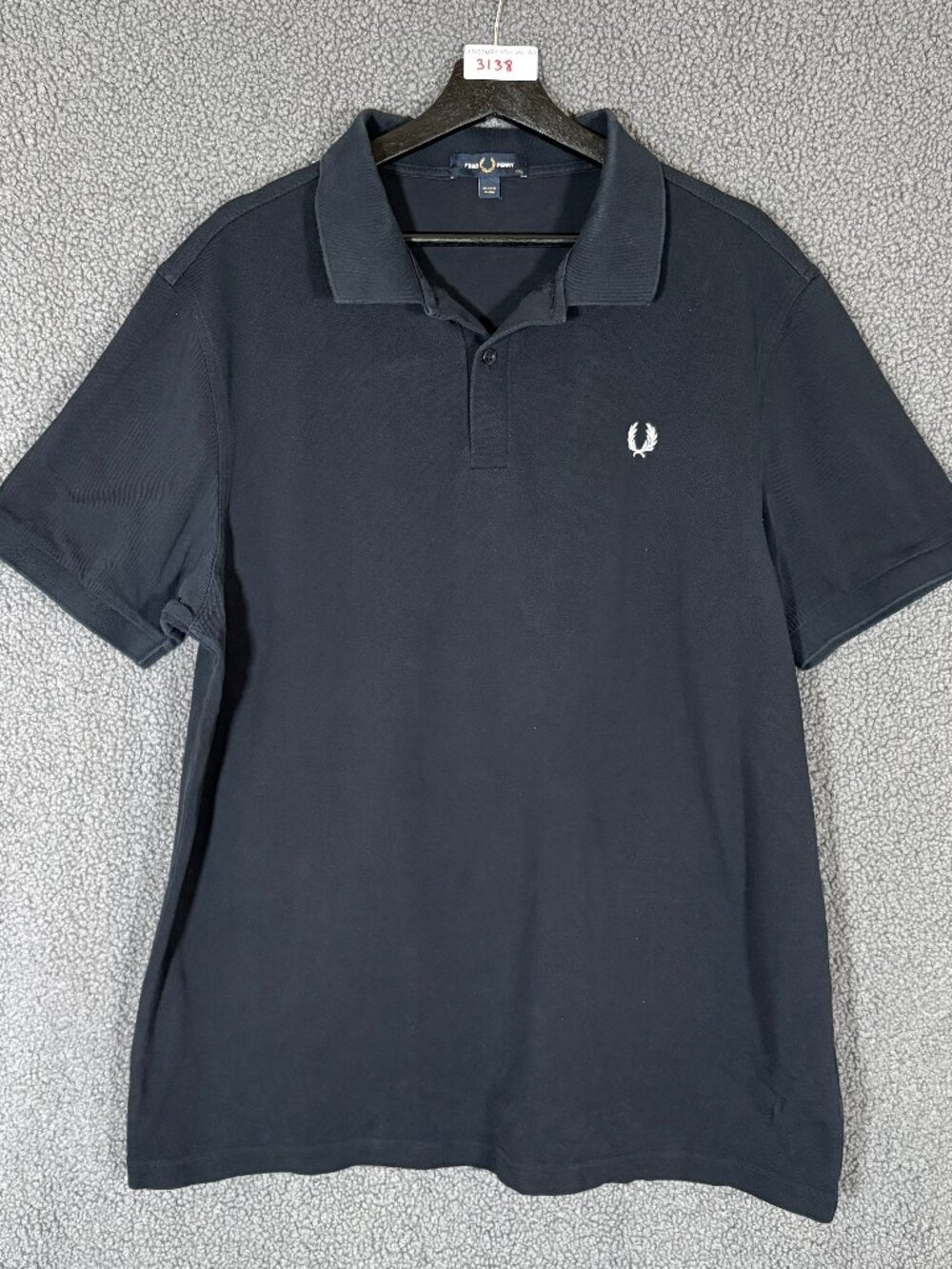 Fred Perry Cotton Pique Short Sleeve Polo Shirt - Men's Size XXL - Black